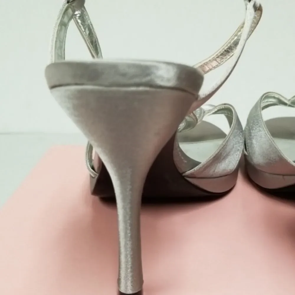 Nina Women's Metallic Silver Heels